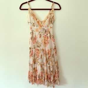 Strappy tissue dress floral print Size S
